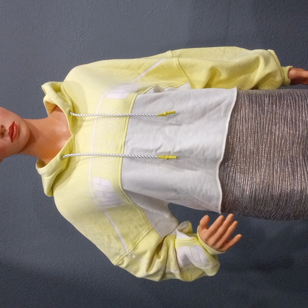 UGG Keira Cropped Hoodie Women's Yellow and White